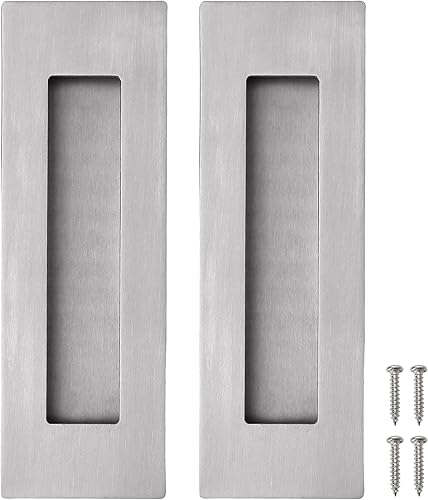 Vista 15 de Cozy Tower Tiradores de dedos empotrados de 6 pulgadas para puerta corredera de bolsillo, tiradores de puerta de armario, manijas de puerta de Oro