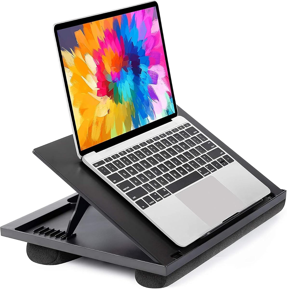 HUANUO Laptopkissen Höhenverstellbar, für max. 15,6" Notebook, Ipad, Tragbarer Laptoptisch für Reisen, Arbeiten, Zuhause