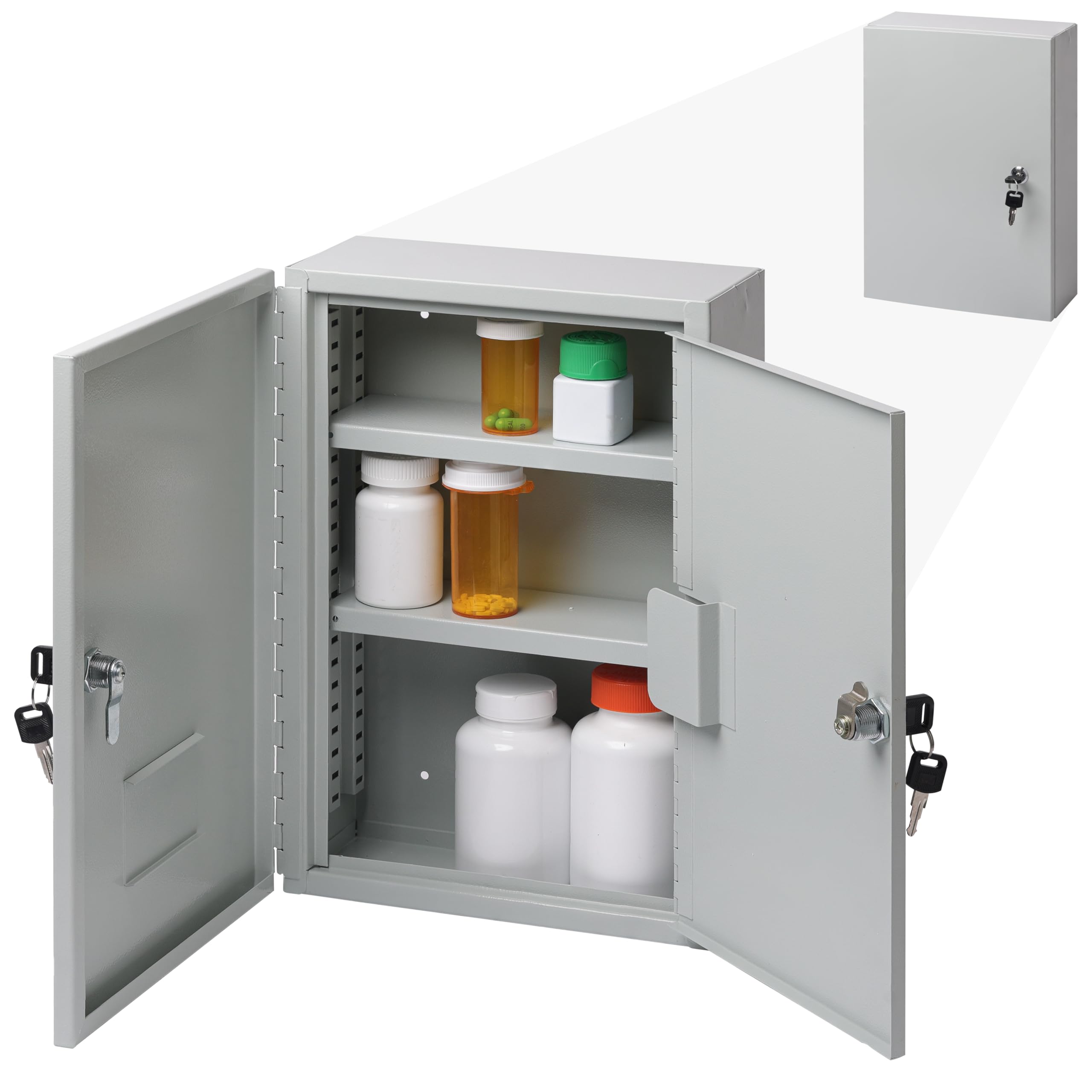 Mdf Drug Counter Racks Snapklik.com : Durabox 2-Door Narcotics Cabinet - Double Door & Dual ...