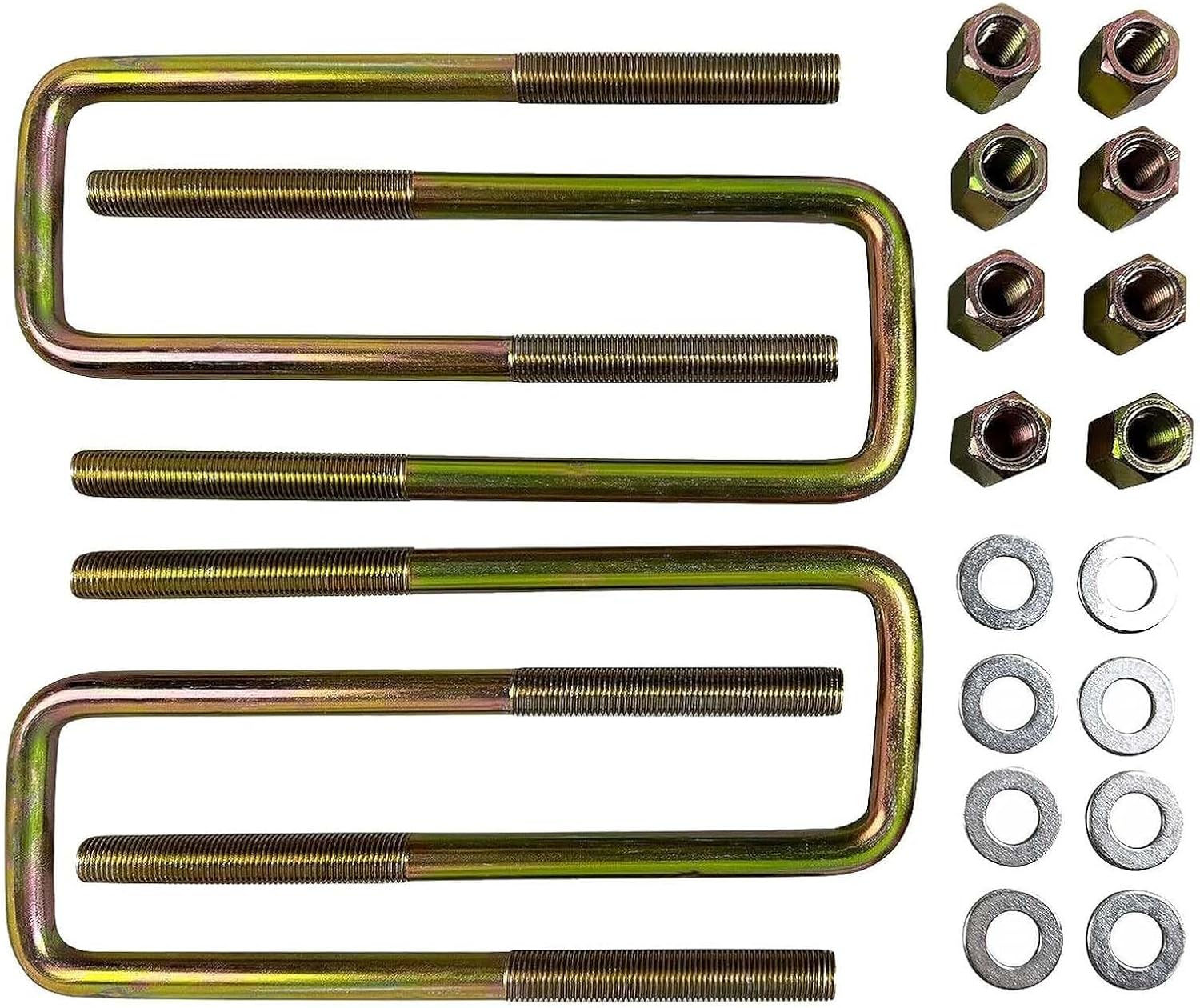 BST BSSP 1.5"-2" Rear Add A Leaf Lift Kit for 1999-2020 Chevy Silverado GMC Sierra 1500 Tahoe Yukon K1500 K2500 K3500, w/8.5" long 2.5" wide Square U Bolts