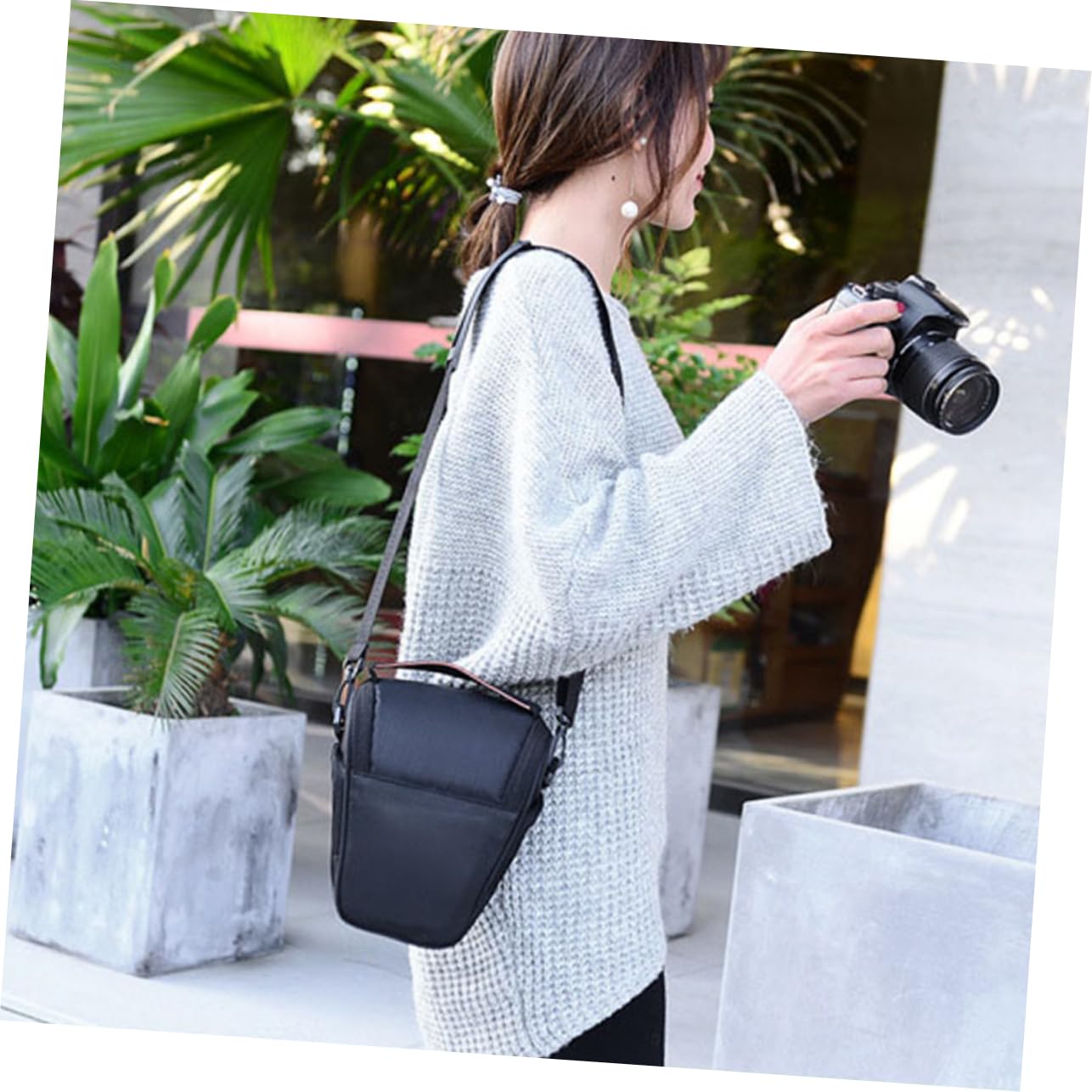 Hemobllo 2piezas Bolsa Cámara Unisex Resistente Golpes y Polvo para Viajes y Actividades Al Aire Diseño De Cremallera y Correa De Hombro Almacenamiento Seguro para Cámaras Digitales