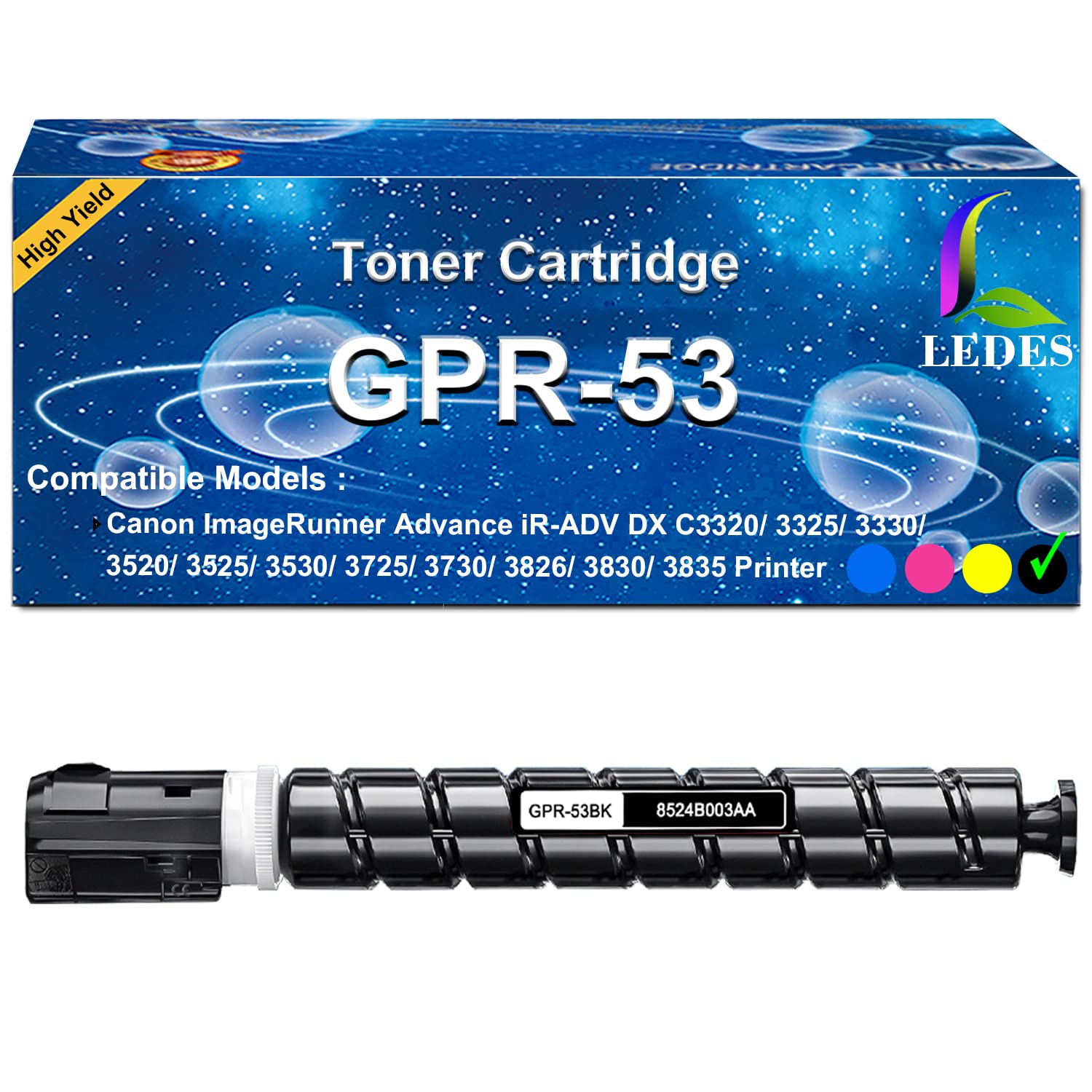 Toner Cartridge for Canon GPR-53 GPR 53 for ImageRunner Advance Advance iR-ADV C3325 C3330 C3525 C3530 C3025 High Yield (36000 Pages, Black)