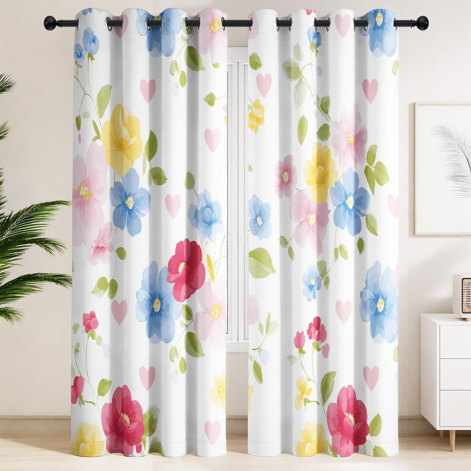 Rideau shabby chic fleuri pour une ambiance douce et romantique