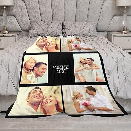 Miniatura 5 de Manta personalizada con texto en imagen, fotos, regalos para adultos, niños, novia, novio, Navidad, Halloween, día del padre, madre, San Valentín