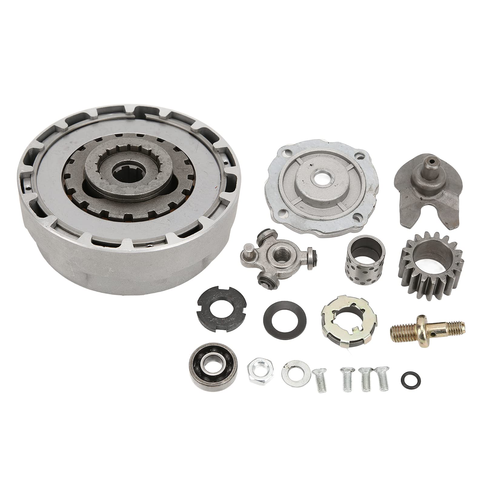 EBTOOLS Conjunto de Embrague semiautomático de 17 Dientes con Kit de Accesorios, Repuesto para 50 CC, 110 CC, 125 CC, 135 CC, ATV, Dirt Bike Gokarts con Motor semiautomático de Marcha atrás