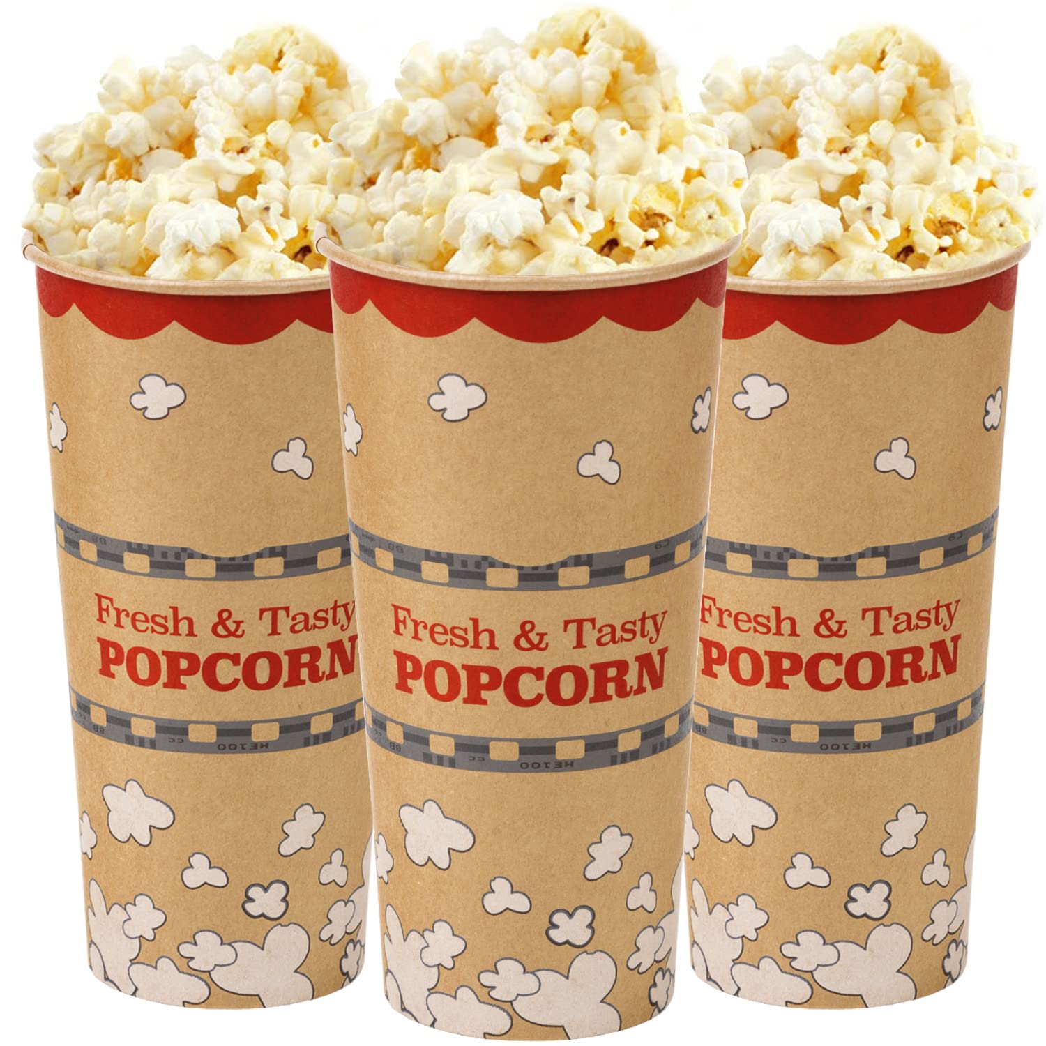 Buy CUSINIUM [24 oz] 50pack Kraft Popcorn Buckets Large Popcorn Tubs Online at Lowest Price