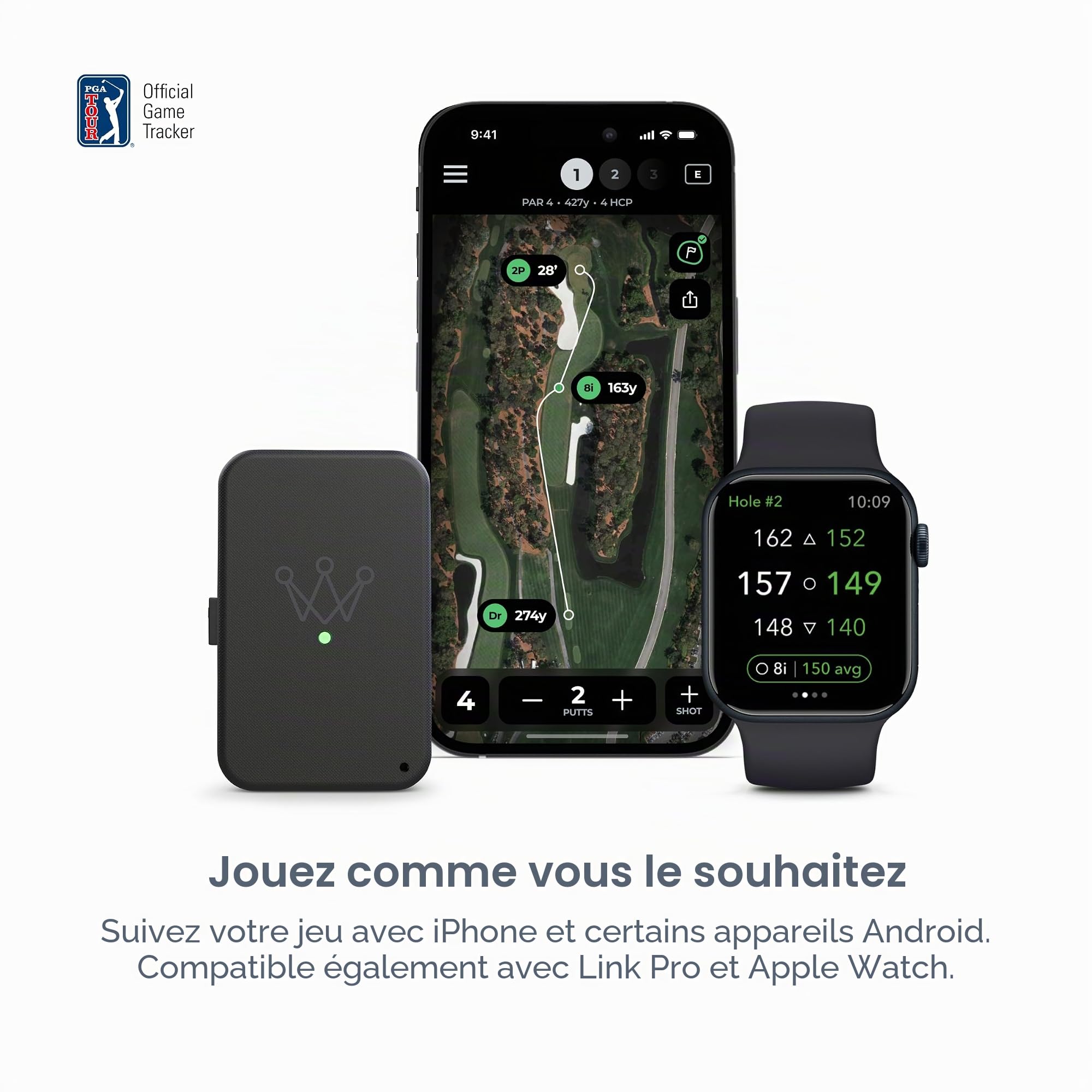 Arccos Capteurs intelligents Système de Suivi Automatique du Jeu de Golf Télémètre GPS IA Distances intelligentes des Clubs Gen 4 Fumée