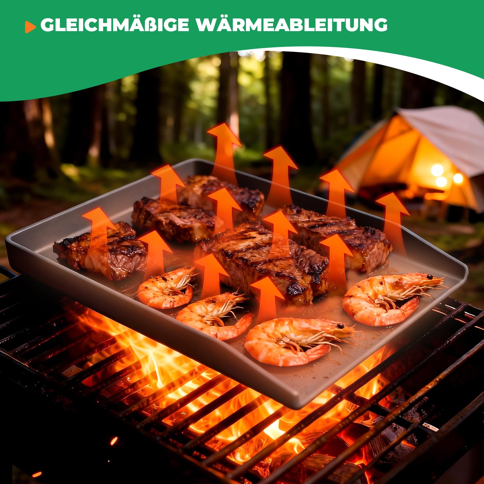 WELL GRILL Plancha en fonte 40 x 30 cm pour barbecue universel Enders Weber Landmann