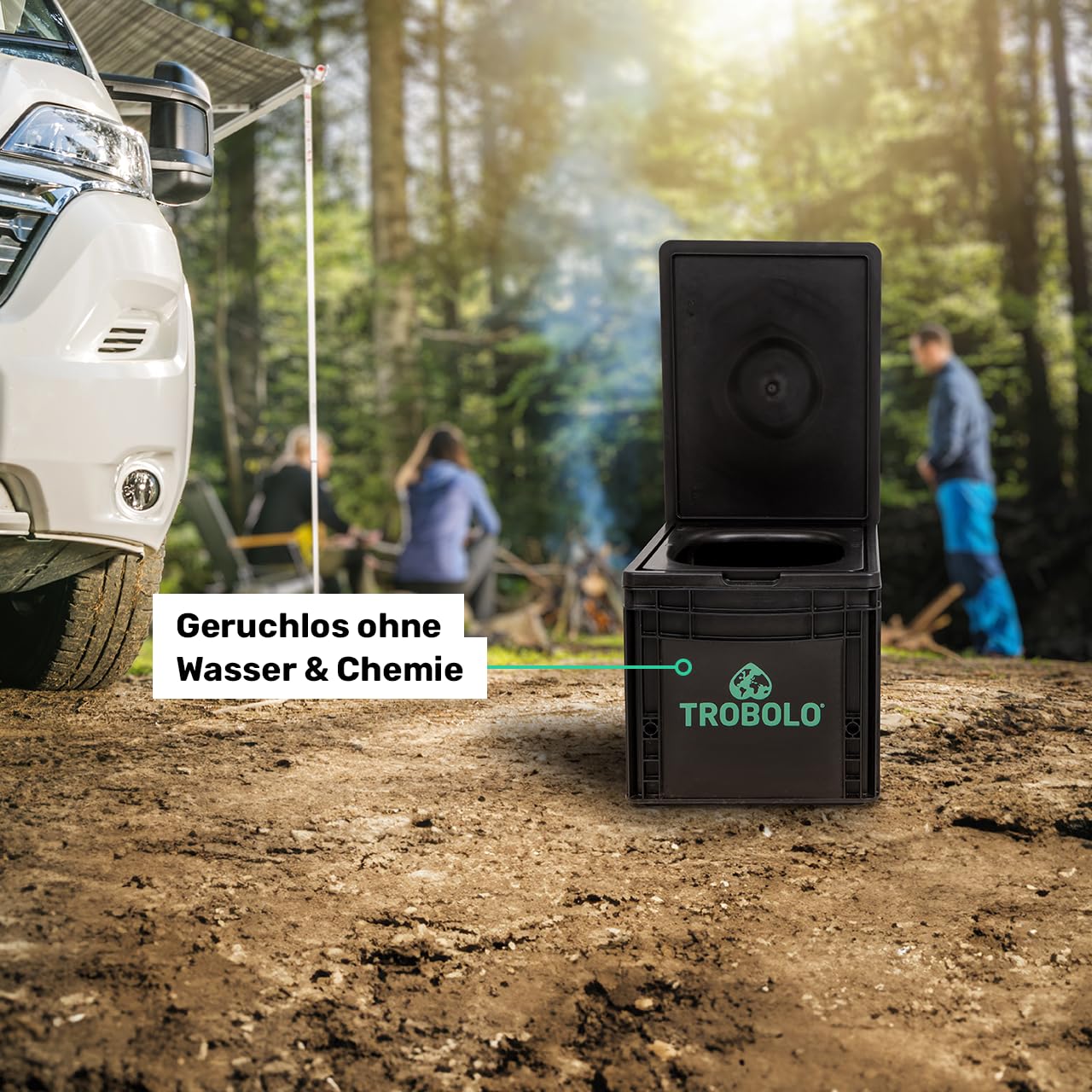TROBOLO BilaBox (1. Generation) – Campingtoilette im Eurobox-Format [29x40x30] – Mobile Trockentrenntoilette für unterwegs – Ohne Gerüche, Wasser & Chemie