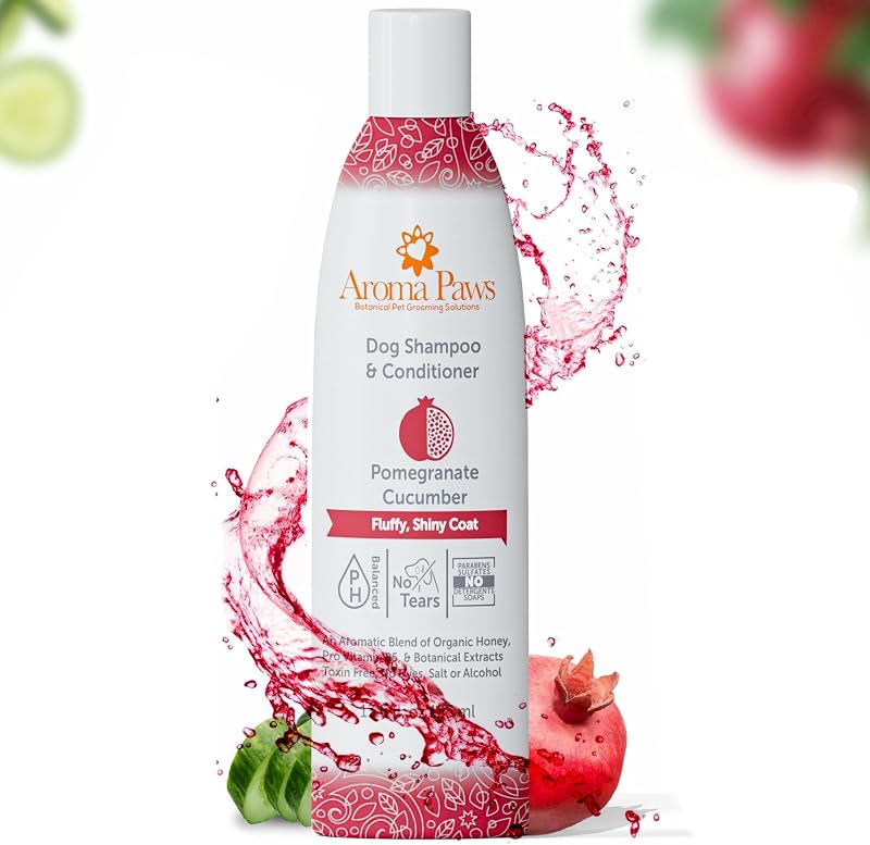 Shampoo e Condicionador para Cães com Romã e Pepino Aroma Paws 400 mL