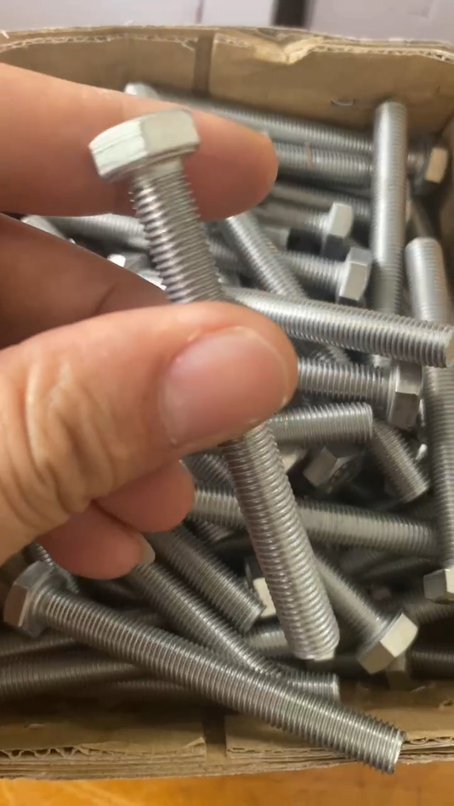 Image of Junter 10pcs M8-1.0 x 80mm Pitch Fine Thread Metric Hex Bolts 304 Stainless Steel Hexagon Fully Threaded Screws DIN933