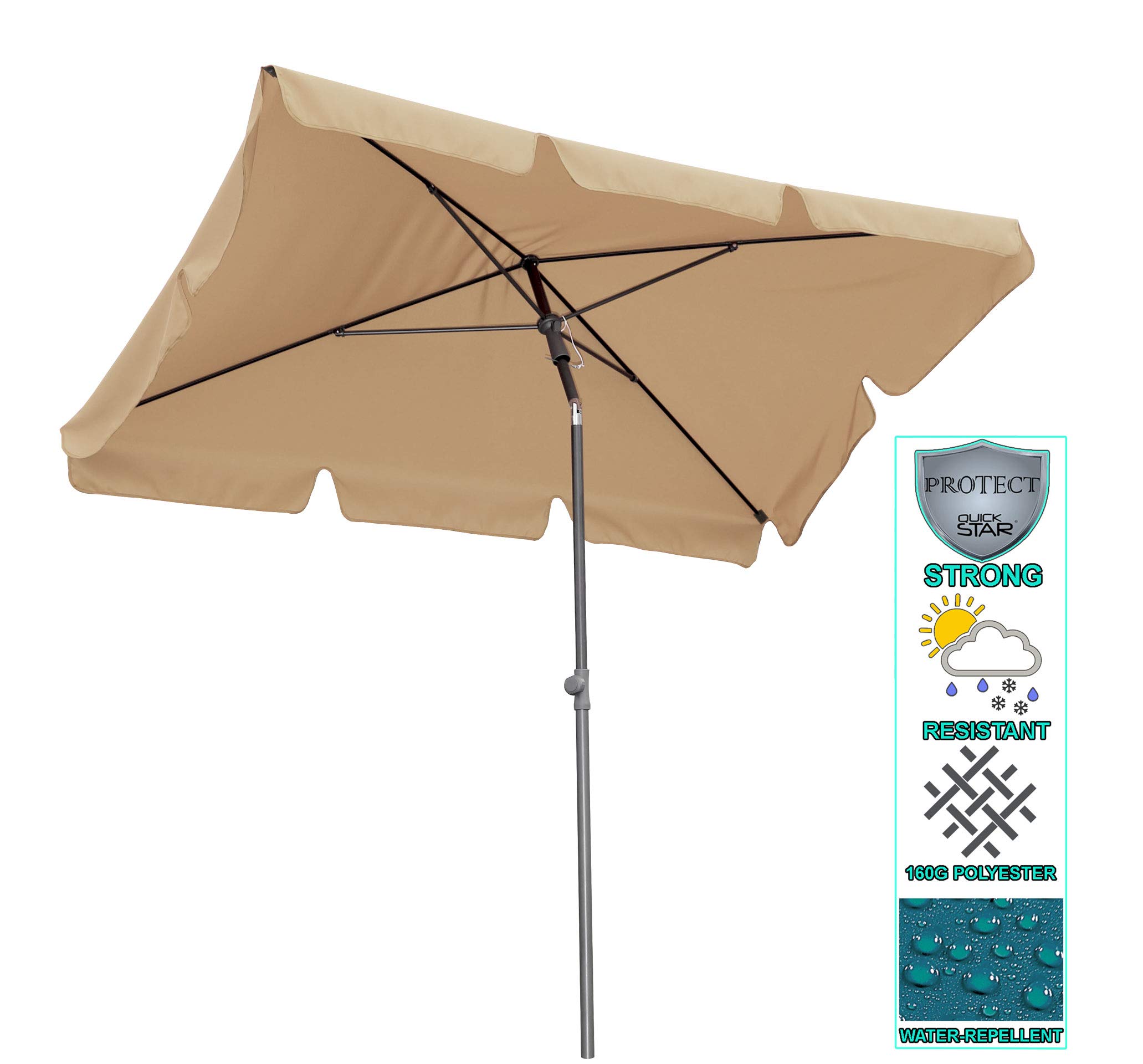 QUICK STAR Ombrellone da Balcone 200x125cm