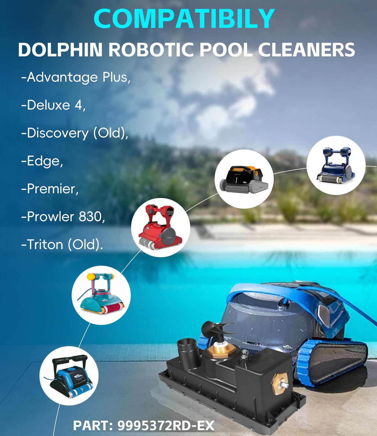 Amazon.com: Sunluway Compatible with Dolphin Robotic Pool Cleaner