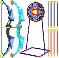 Ocditikl 2 Pack Light Up Bow & Arrow Set for Kids 4-12: 14 Suction Cup Arrows, Detachable Target, Safe Outdoor Archery Toys for Boys Girls