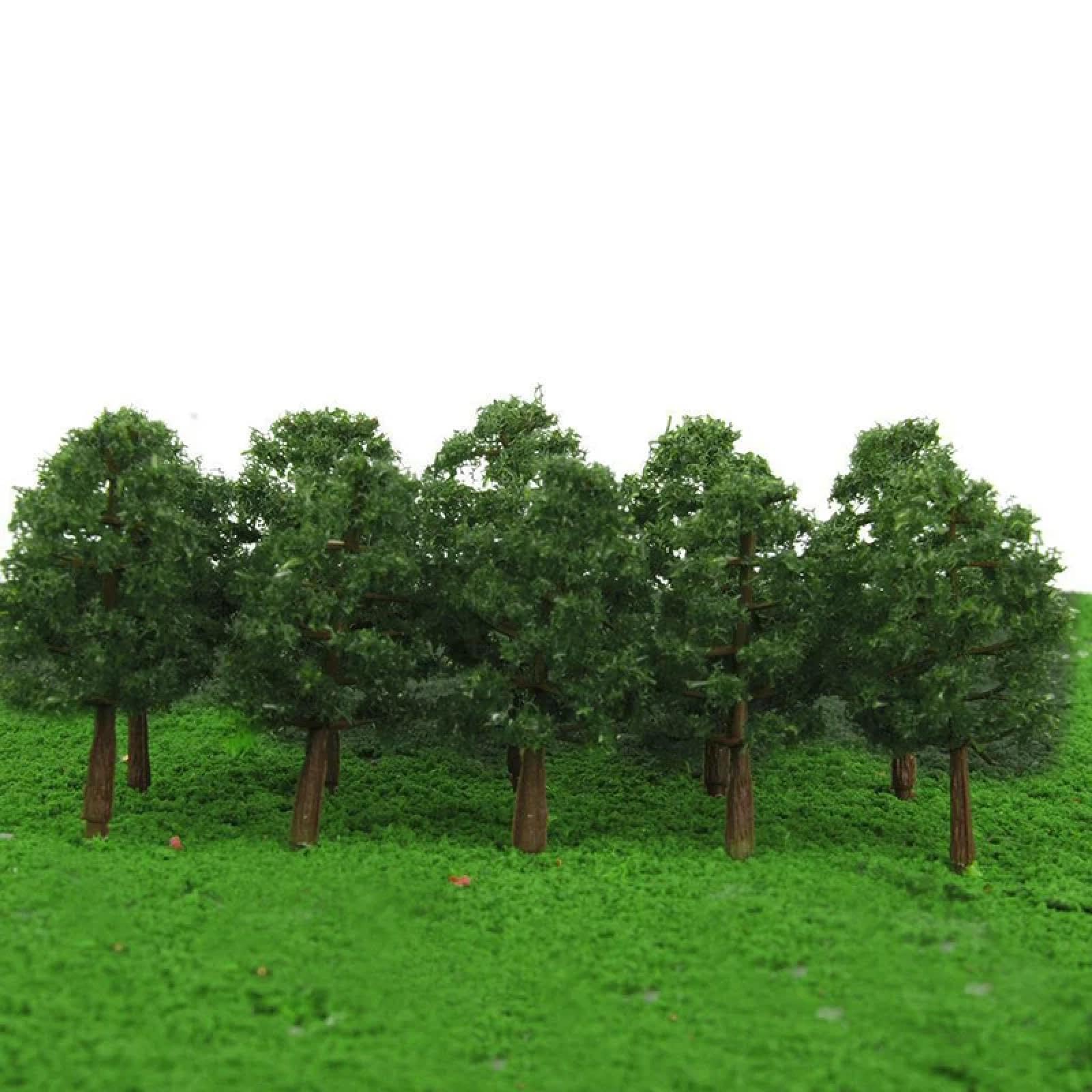 Lot de 20 arbres miniatures en plastique de 6 cm pour modélisme, table à sable, train, micro paysage, accessoires de décoration d'intérieur et de bureau Lot de 20 arbres miniatures en plastique de 6 cm pour modélisme, table à sable, train, micro paysage, accessoires de décoration d'intérieur et de bureau