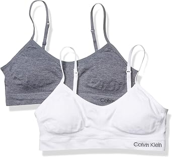 Calvin Klein Kids Girls Seamless Wirefree Comfort Bralette Bra 2-Pack