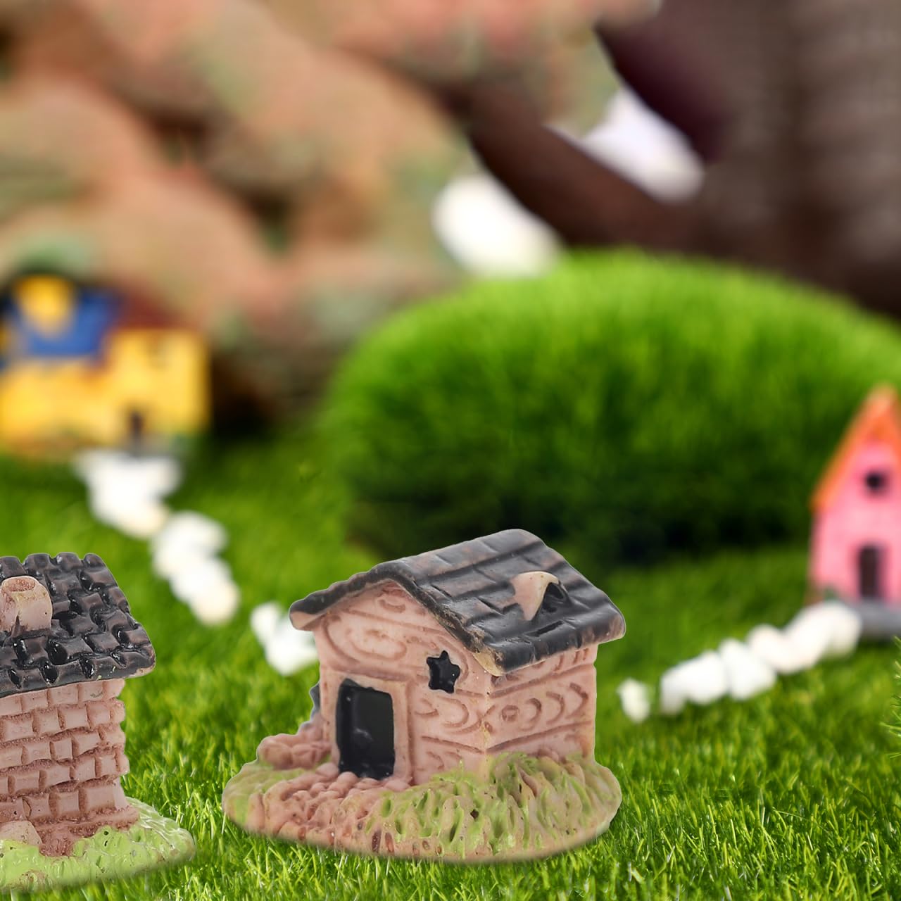 15 Stück Mini-Feenhäuser Aus Harz – Für Garten, Terrasse & Feengärten