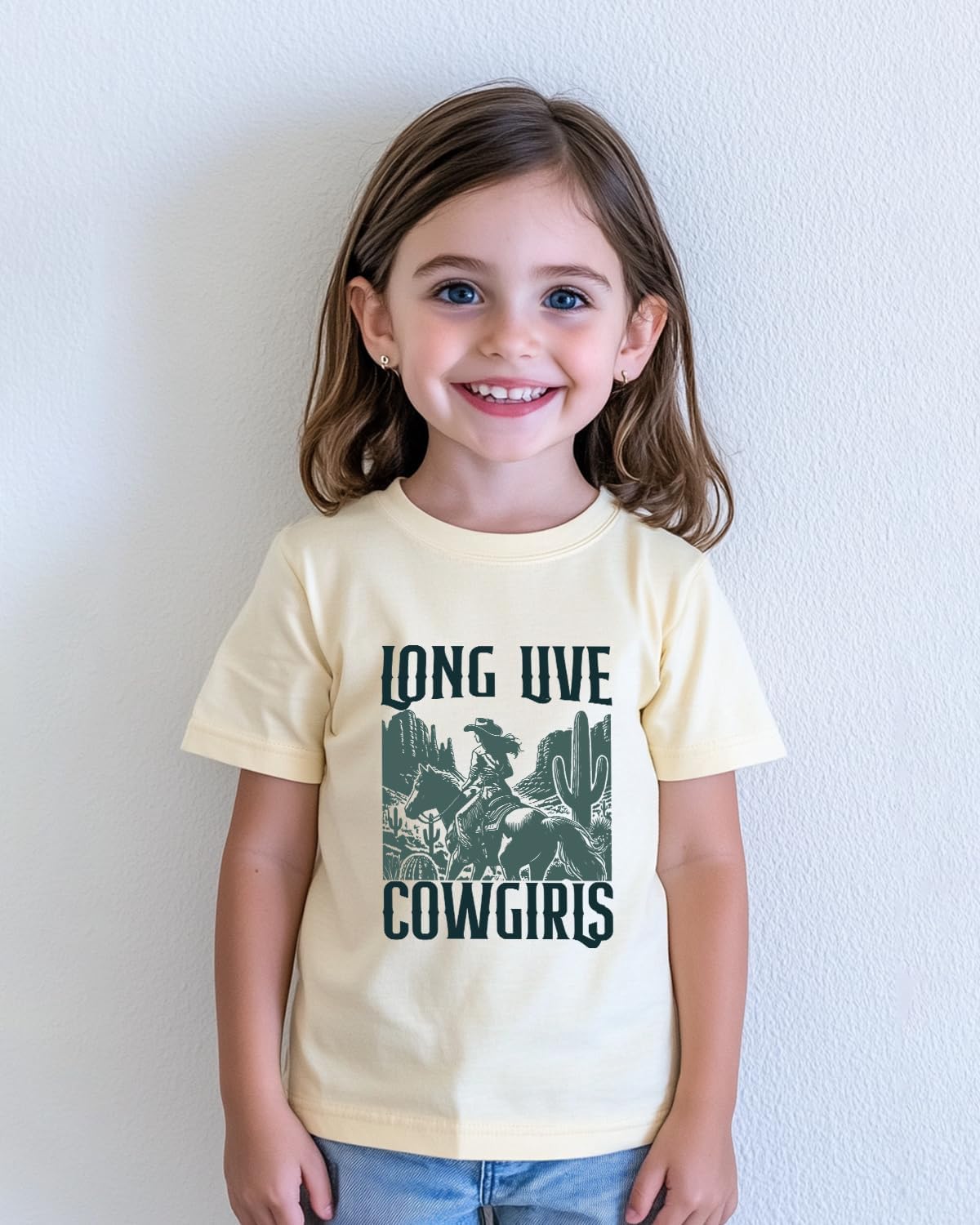 Toddler Cowgirl Shirt for Girls Western Shirts Cow Girl Clothes Horse Graphic Tee Short Sleeve Cotton Summer Outfit 2-8 Years - Image 4