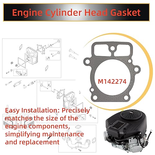 Miniatura 6 de Junta de cabeza de repuesto para Briggs 693997 401577 M142274 LA120 X130 X330 D130 E180 Z225 (paquete de 2)