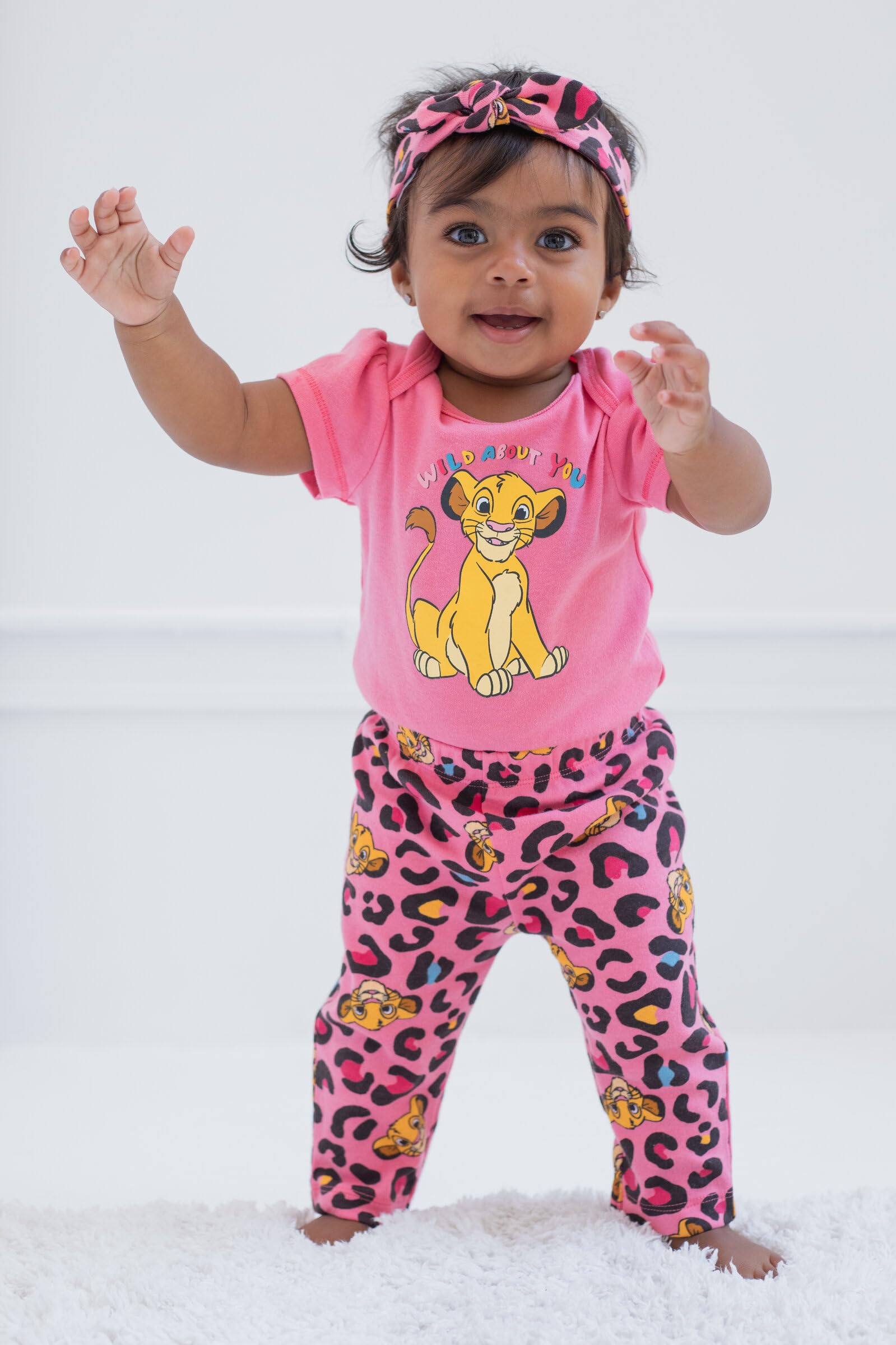 Disney Marie Bambi Thumper Baby Girls 3-teiliges Set: süßer Overall, modische Hose, Stirnband