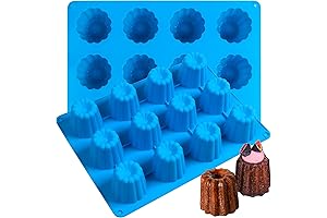 2-Piece Non-Stick Silicone Canele Molds