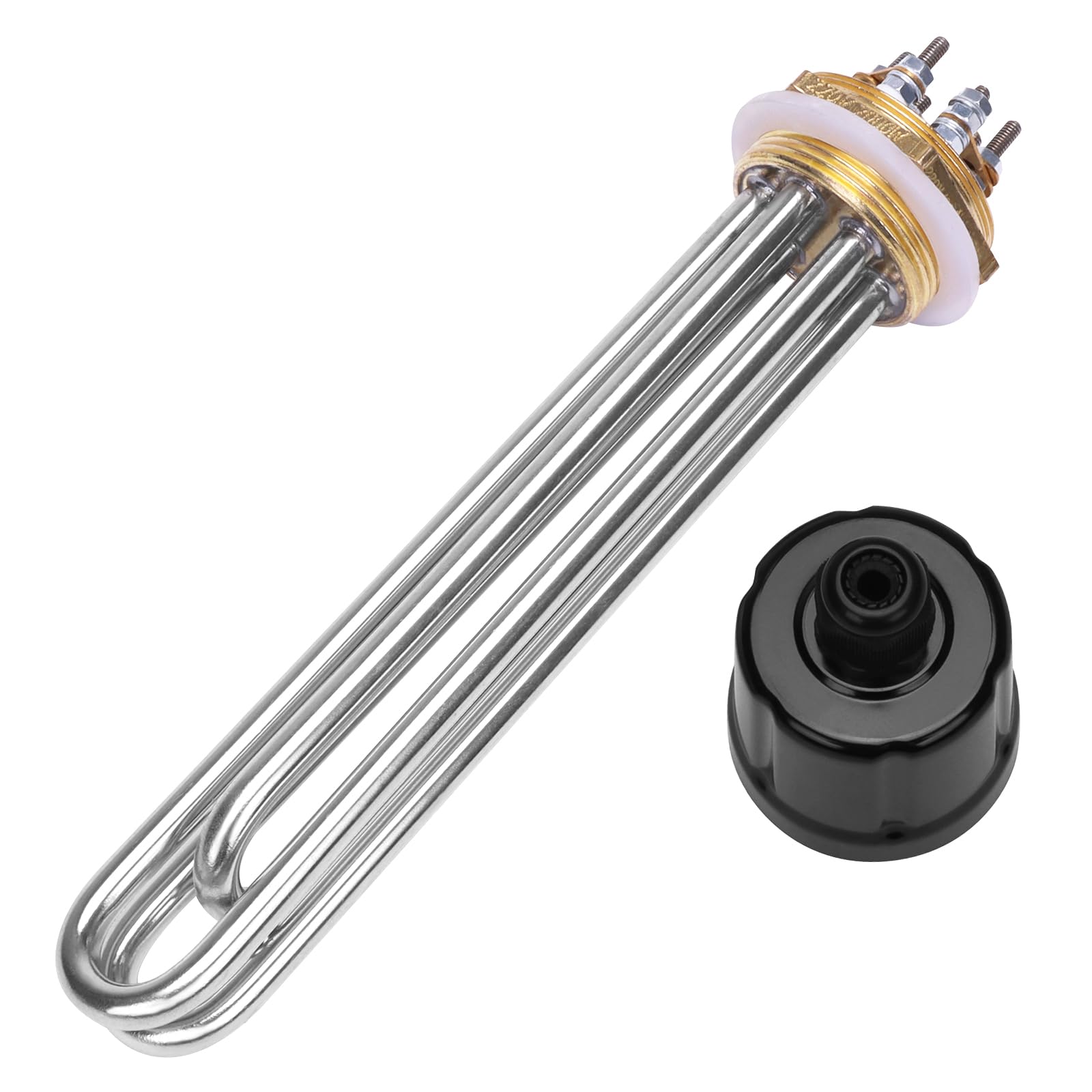 DERNORD 220V 2000W 1-1/2 Inch Heating Element 3U Type Water Heater BSP Copper Flange