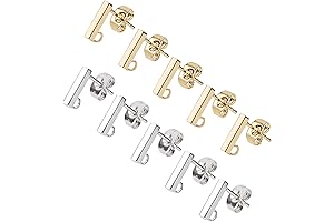 UNICRAFTALE Earring Posts with Loop for Jewelry Making
