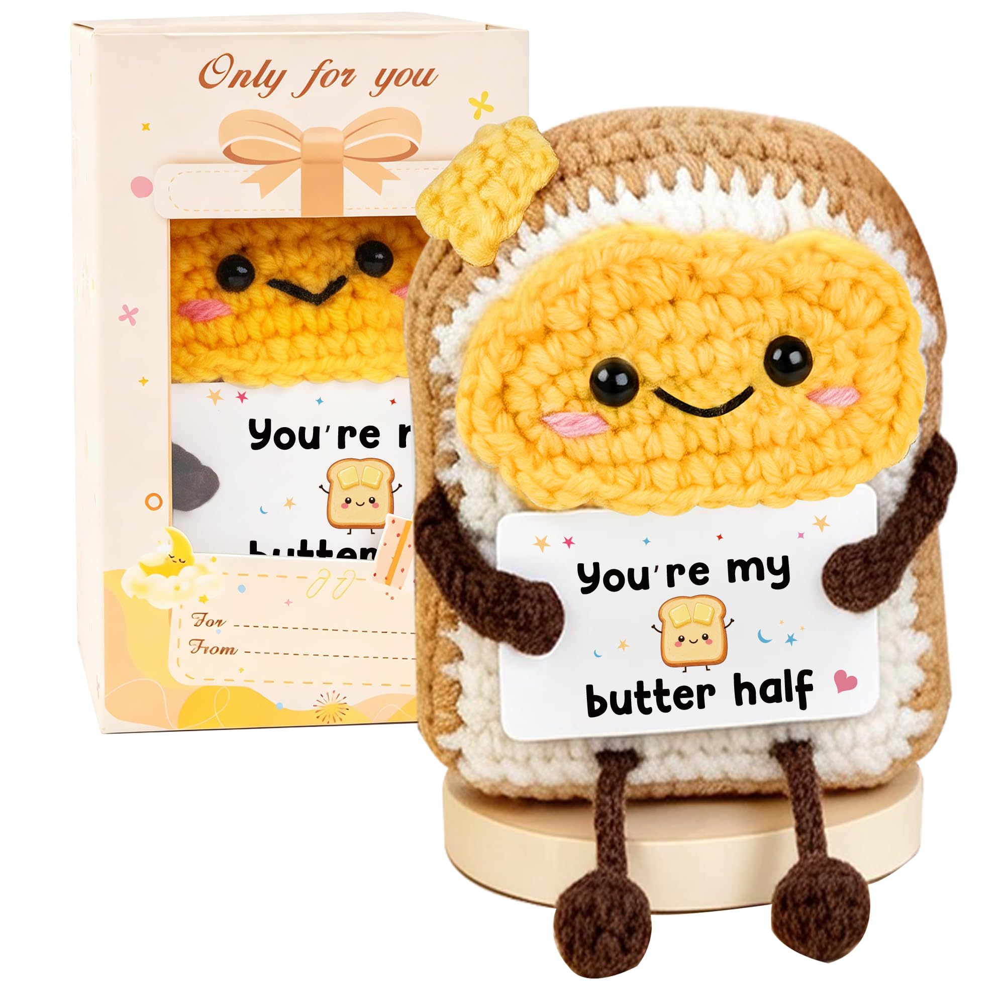 WITCOLOR Gift for Her - Handmade Crochet Toast, Sweet Love Token — image 1