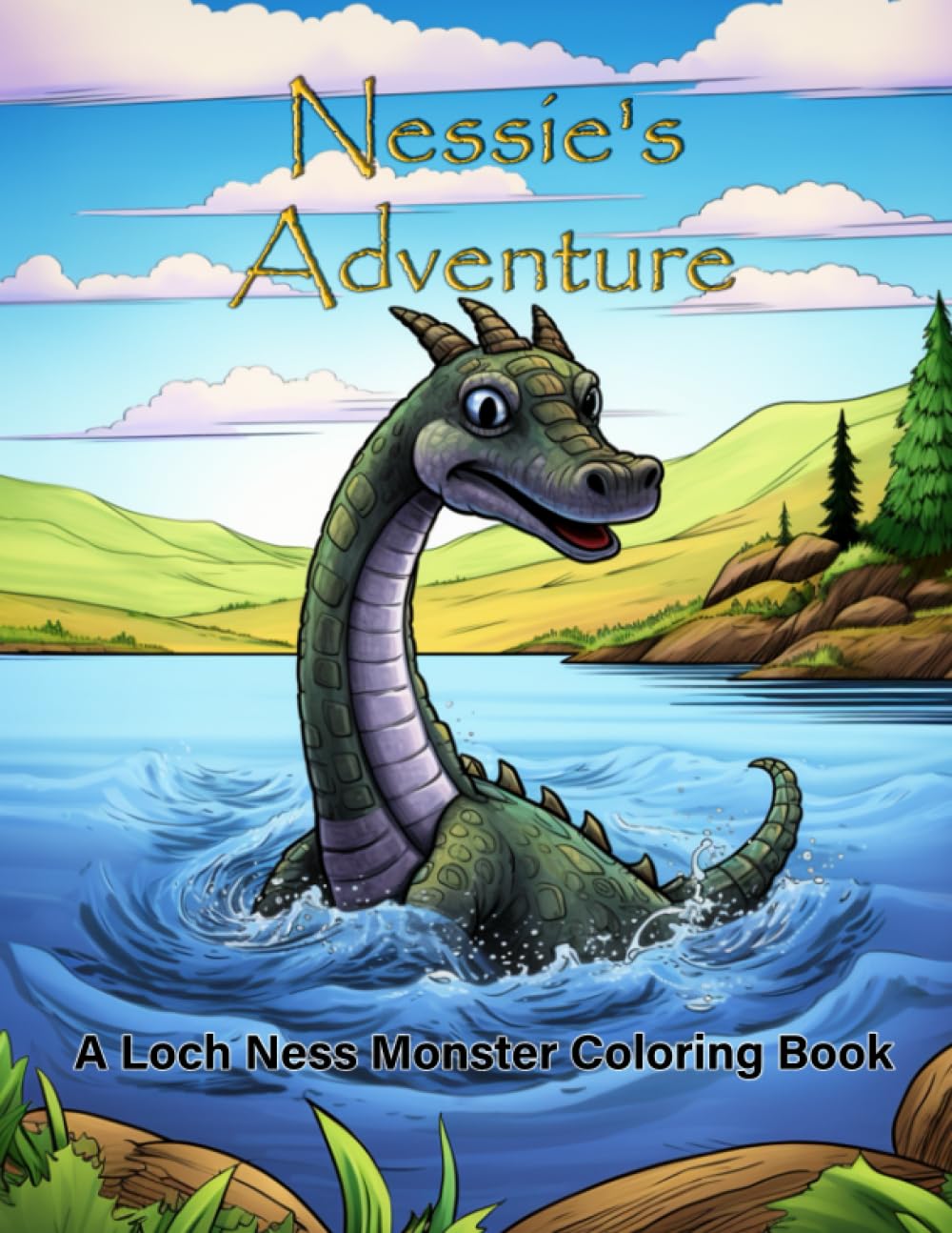 Nessie's Adventure - A Loch Ness Monster Coloring Book: Engaging and Fun Coloring Pages for Kids and Adults