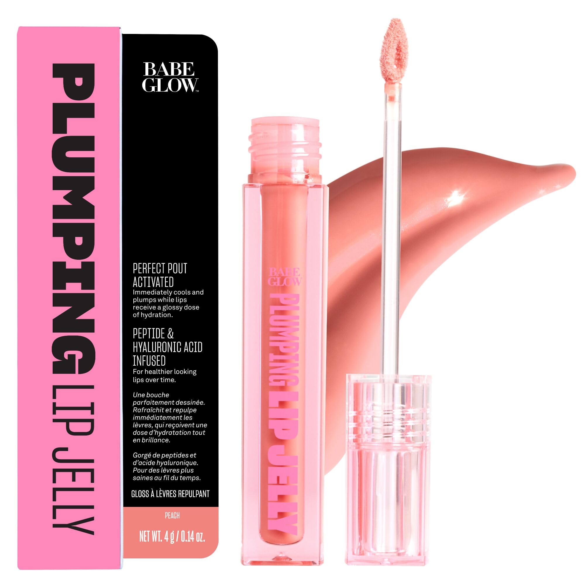 BABE ORIGINAL Glow Plumping Lip Jelly For Thicker Lips - High Shine Lip Gloss for Moisturizing, Hydrating and Soothing Lips