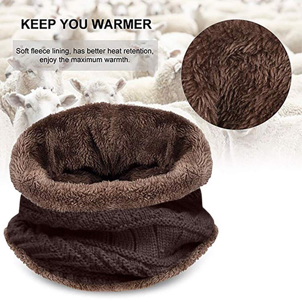 HUNTSMANS ERA Winter Woolen Cap with Neck Scarf for Men and Women/Winter Caps for Men/Woolen Cap (BRROWN) 2