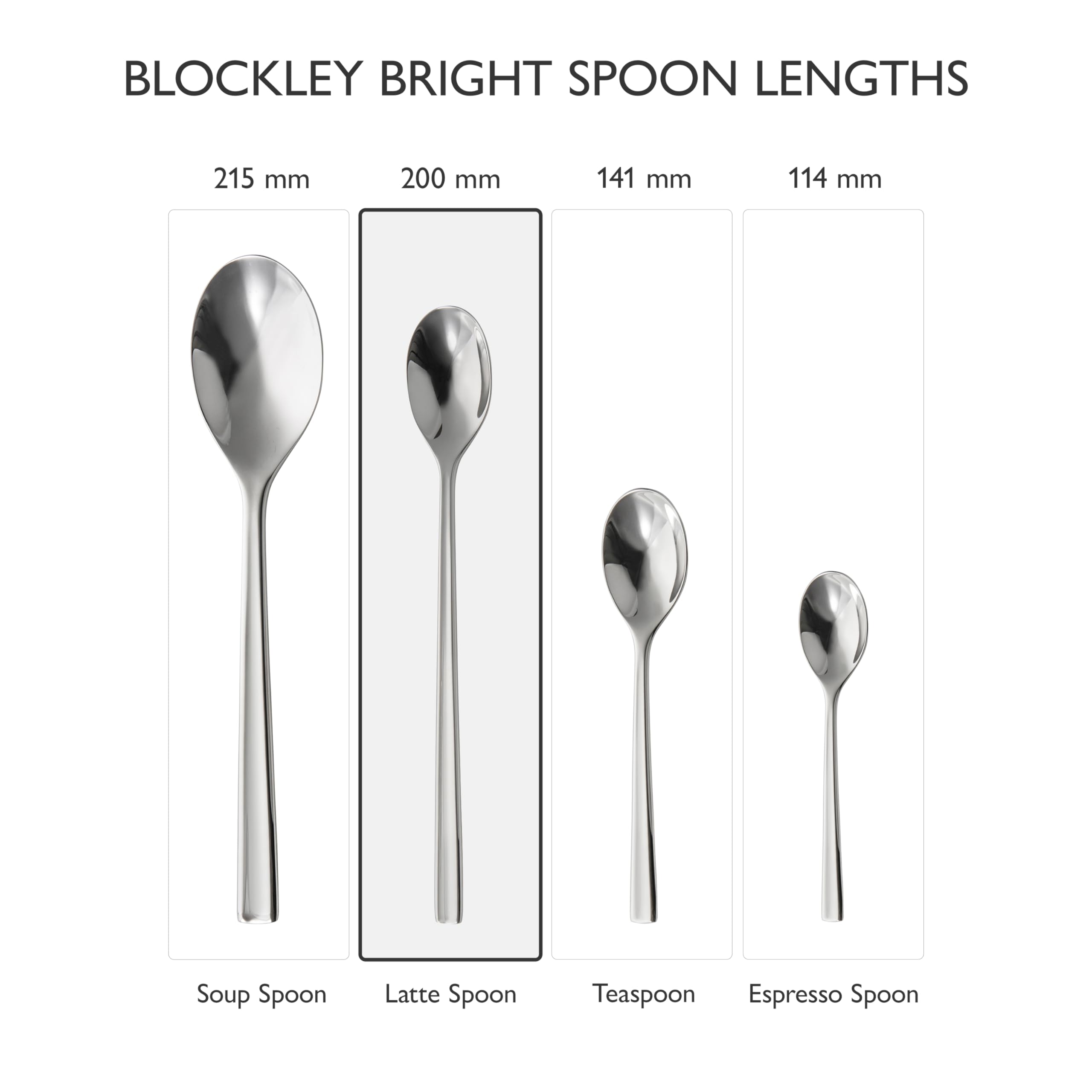 Robert Welch Blockley Bright Long Handled Spoon - Image 2