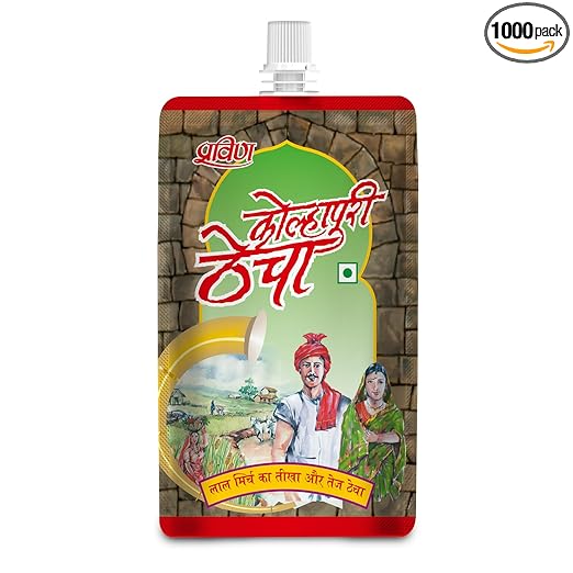Pravin Pickles Kolhapuri Thecha 100g Pouch - Pack of 9