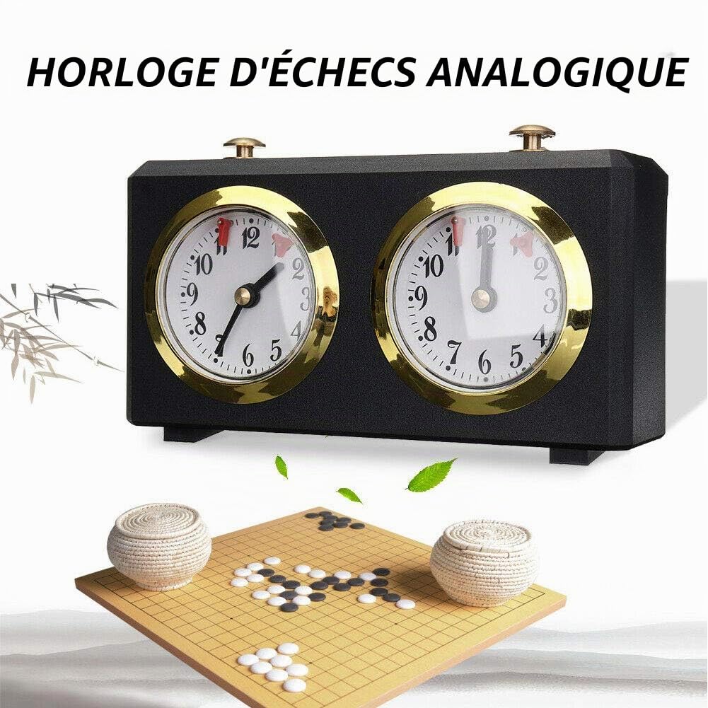Chess Clock, Horloge d'échecs analogique mécanique de compétition professionnelle, Compte à rebours I-GO Count Up, pour les échecs chinois, Échecs internationaux et I-GO