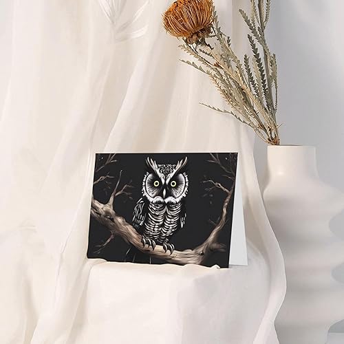 Miniatura 8 de DJUETRUI Late Night Owl Greeting Cards Blank Note Cards With Envelopes Happy Birthday Cards Valentine's Day Cards For Graduation, Wedding 4 x 6
