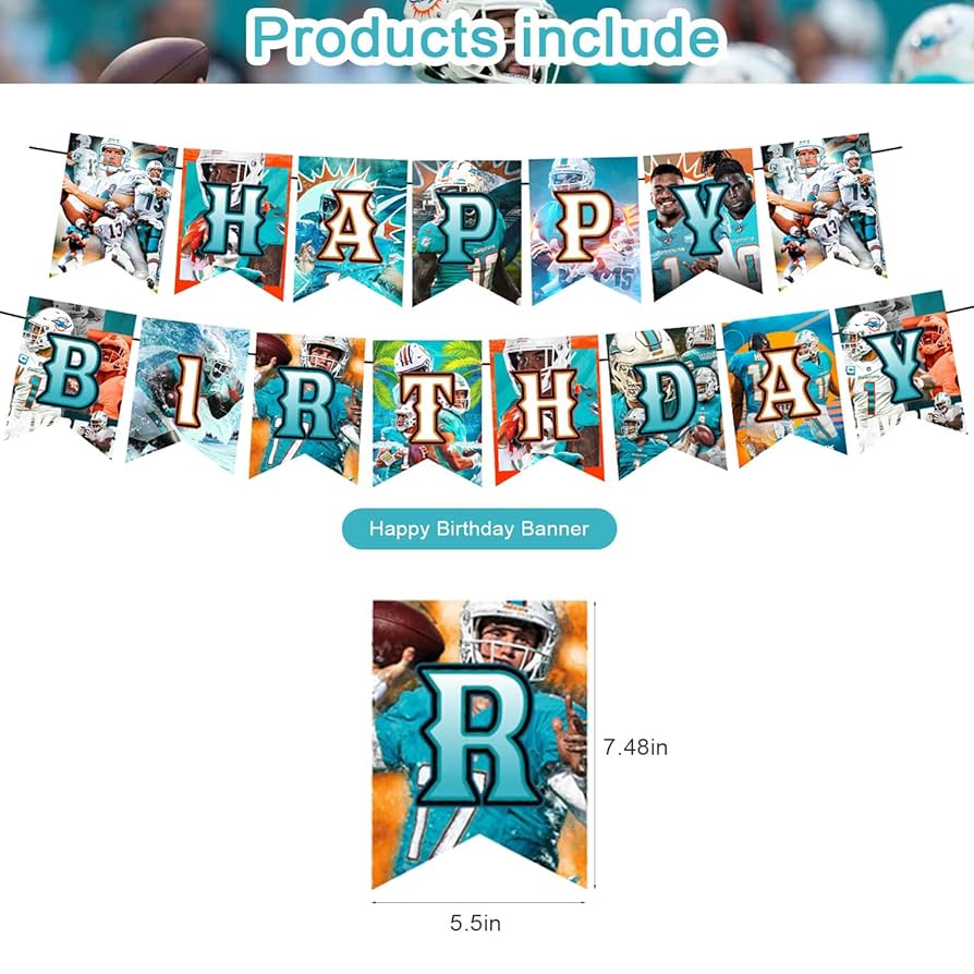 amazon-com-dolphins-party-decorations-dolphins-birthday-party-supplies-includes-banner-cake-topper-12-cupcake-toppers-18-balloons-toys-games for Fortnite Birthday Banner Free Printable Amazon.com: Dolphins Party Decorations,Dolphins Birthday Party Supplies Includes Banner - Cake Topper - 12 Cupcake Toppers - 18 Balloons : Toys & Games for Fortnite Birthday Banner Free Printable