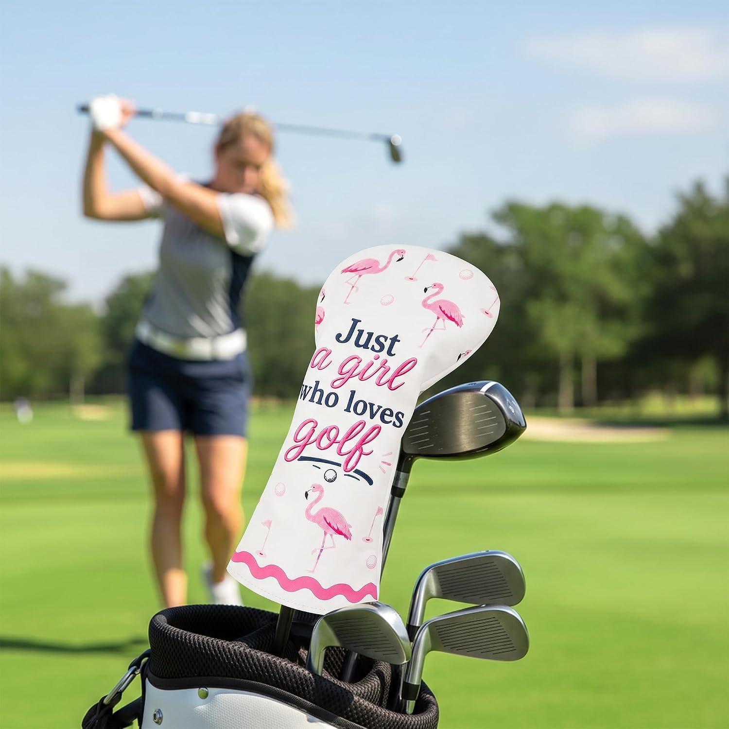 Funny Golf Club Head Covers for Women Leather Driver Head Covers image 5