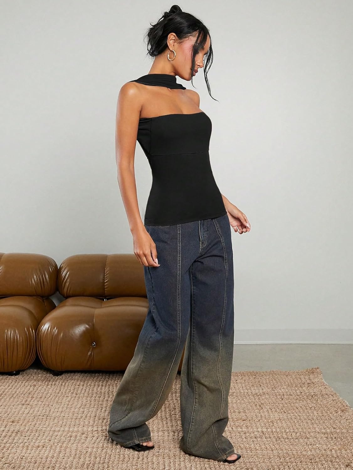 QJQ Women's Strapless Halter Tube Tops Sexy Casual Backless Going Out Top 2025 Summer Y2K Club Outfits - Image 7