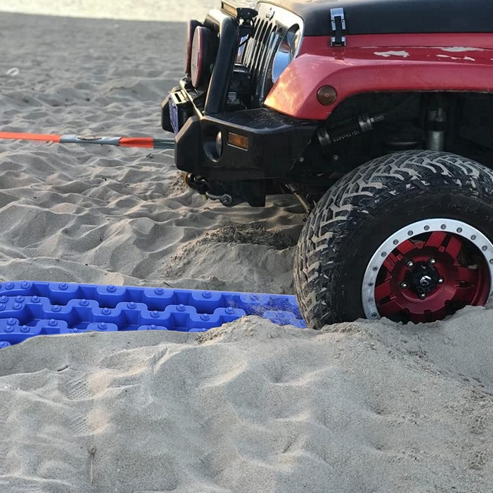 Tappetini Di Recupero Per Auto - 2 Pezzi, Trazione Da 10 Tonnellate Per Sabbia, Neve, Fango - Foto 3
