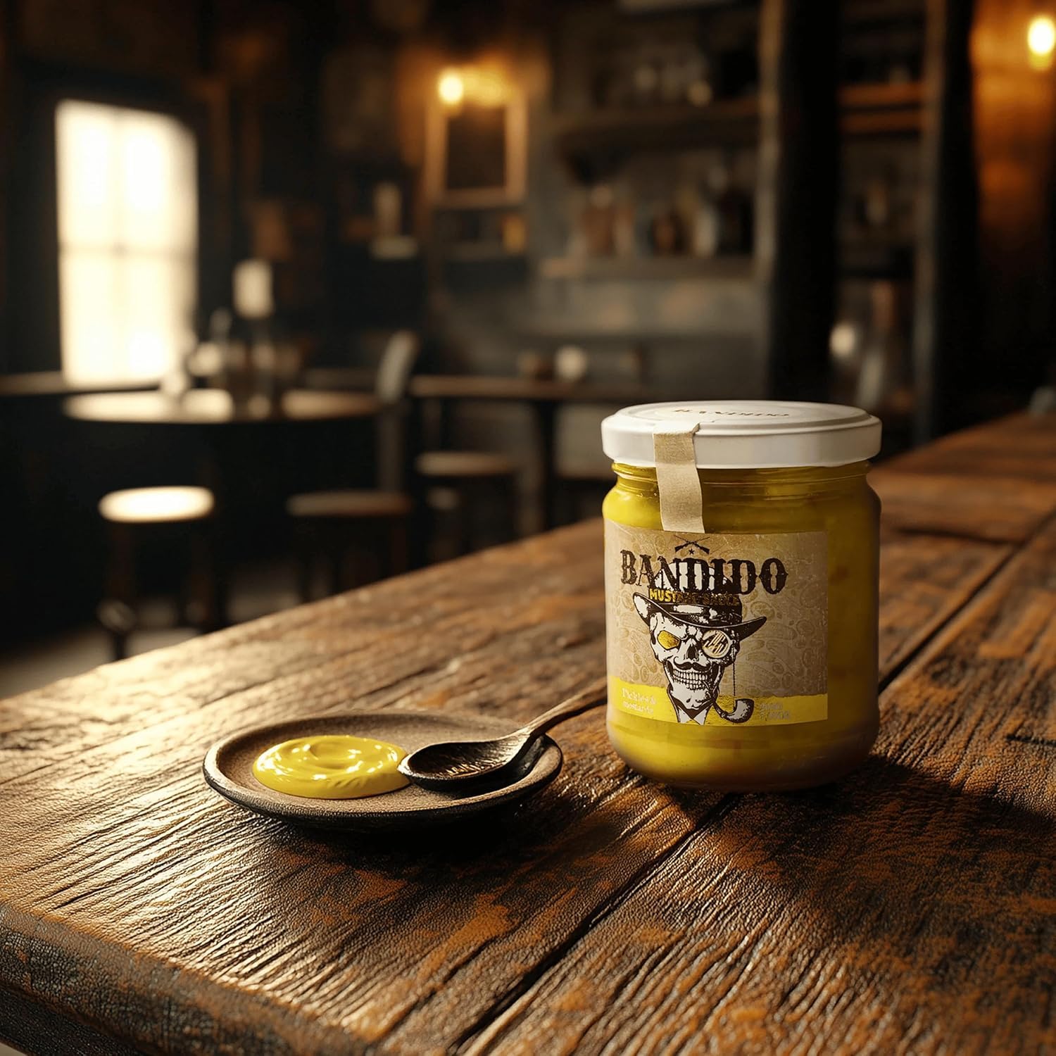 Mostaza Bandido con Pepinillos 200 g Crema de Mostaza Gourmet con Verduras Encurtidas Portugal