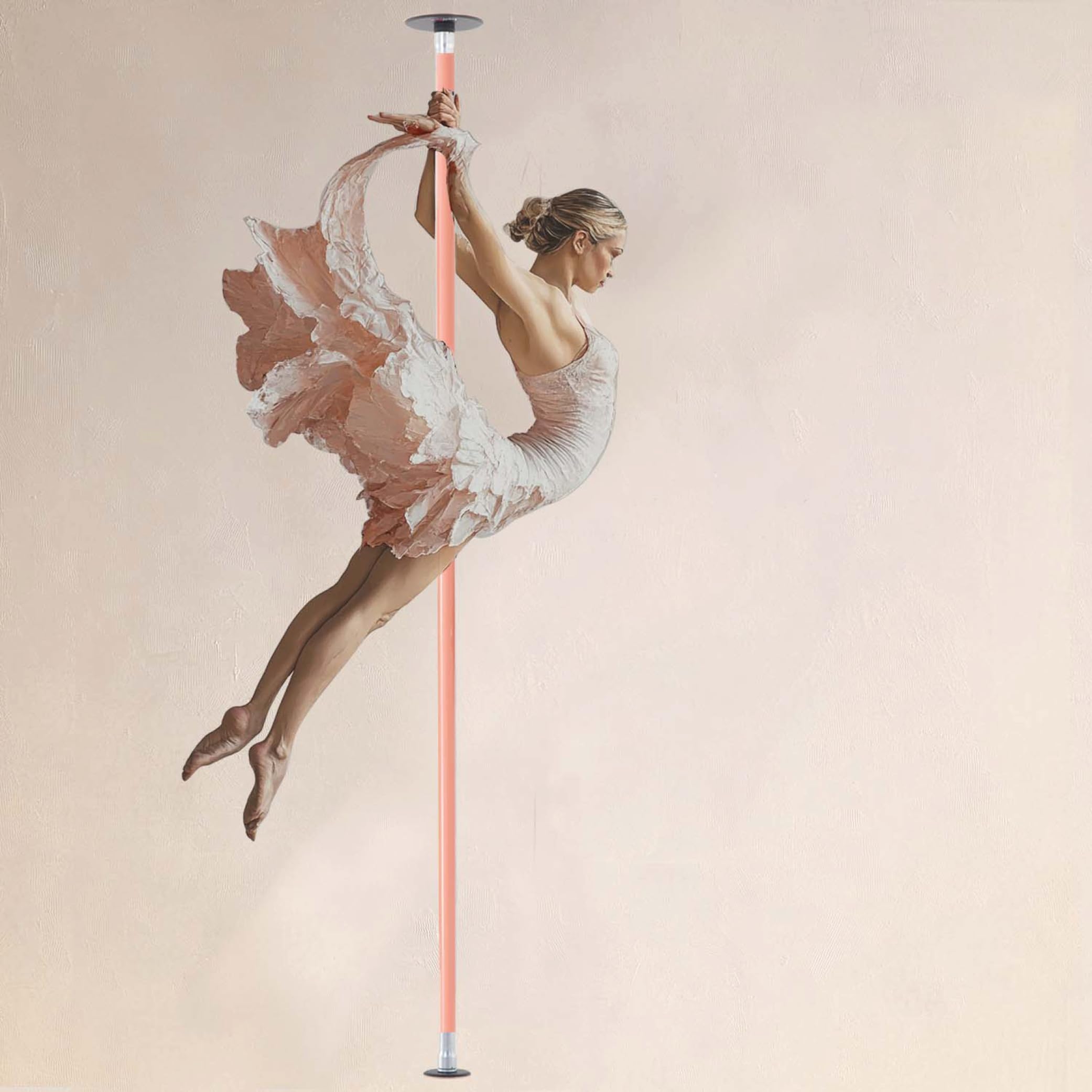 LUPIT POLE Classic G2 Standard Lock - Portable Dance Pole for Home - Spinning and Static Mode - Professional Pole Dancing Pole for Apartment, Club, Party, Pub - Easy Installation - No Drilling
