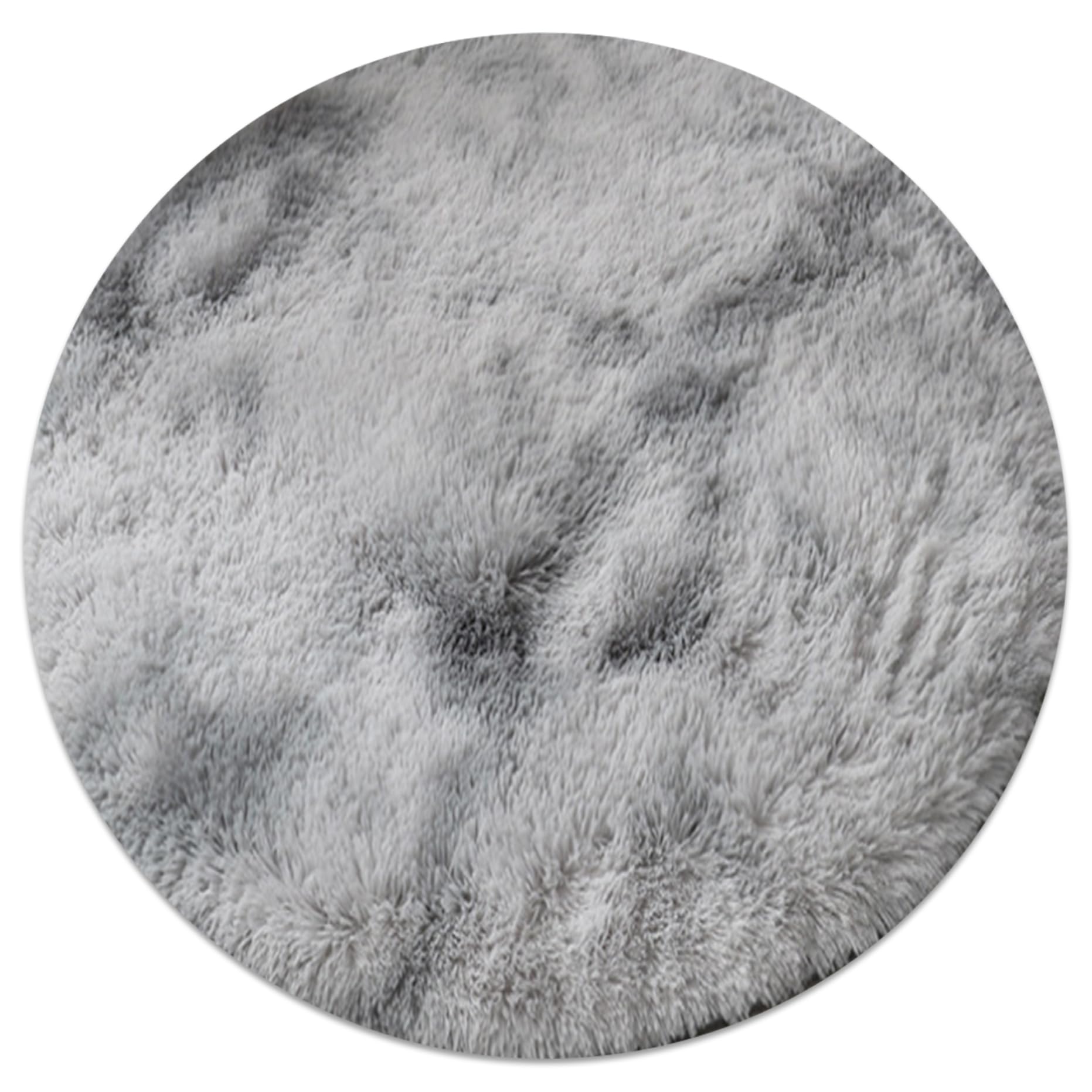Tapis rond moelleux lavable pour éliminer la poussière dans la chambre