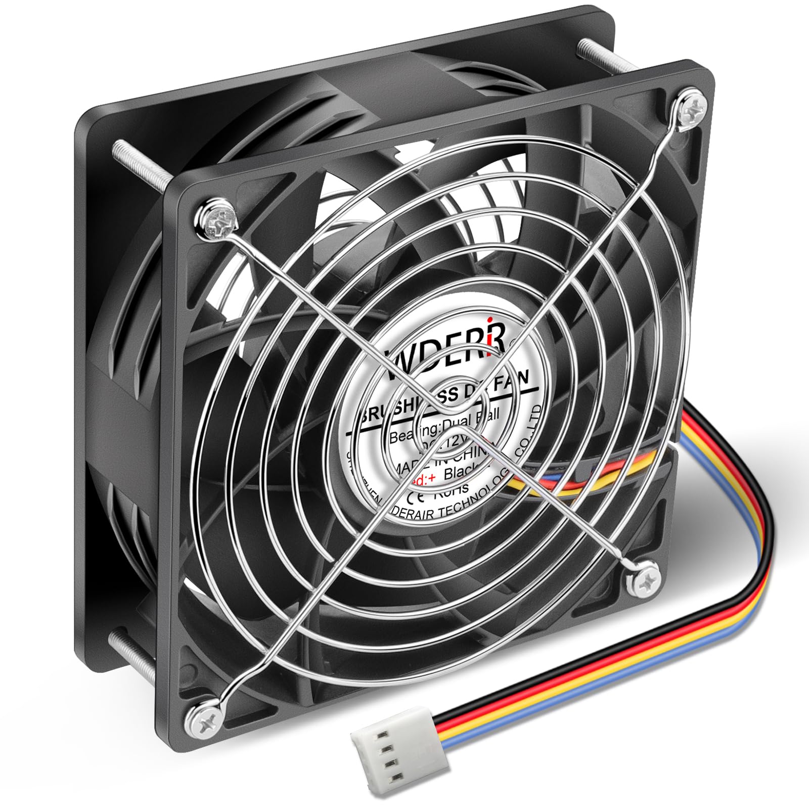 120mm x 38mm Wysoki przepływ powietrza 4Pin PC PC Wentylator o wysokim CFM DC bezszczotkowy 12V dla DIY Box CPU Górniczy stojak wentylacyjny Chłodzenie wydechowe