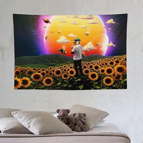 Miniatura 6 de gateq Tyler - Tapiz de raperos americanos, tapices para colgar en la pared, decoración del hogar para sala de estar y dormitorio (60 x 40 pulgadas)