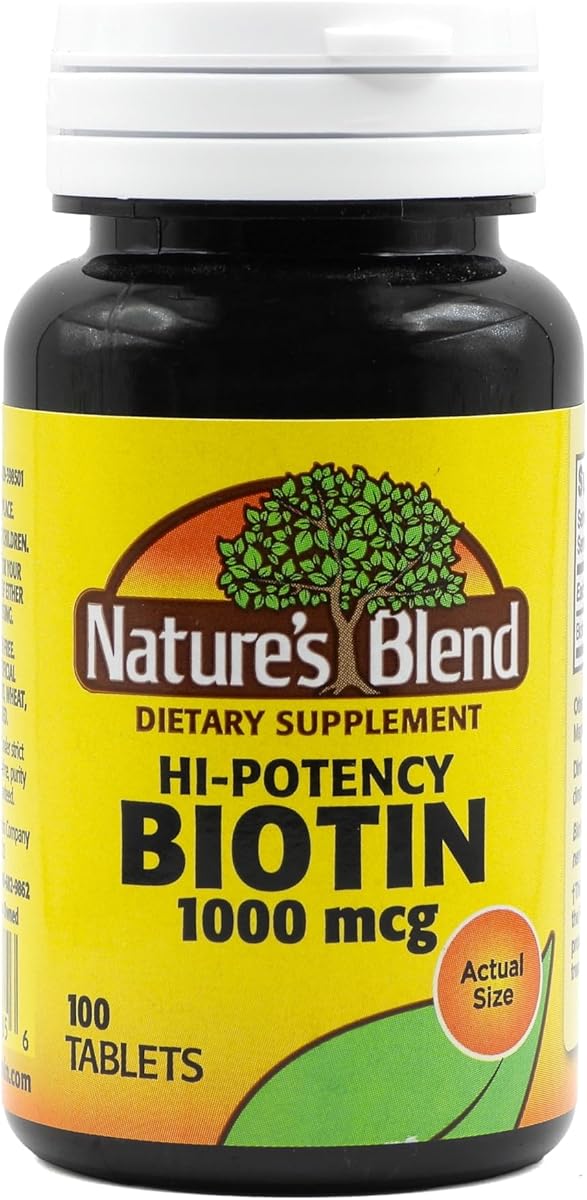 Nature's Blend Hi-Potency Biotin 1000 mcg