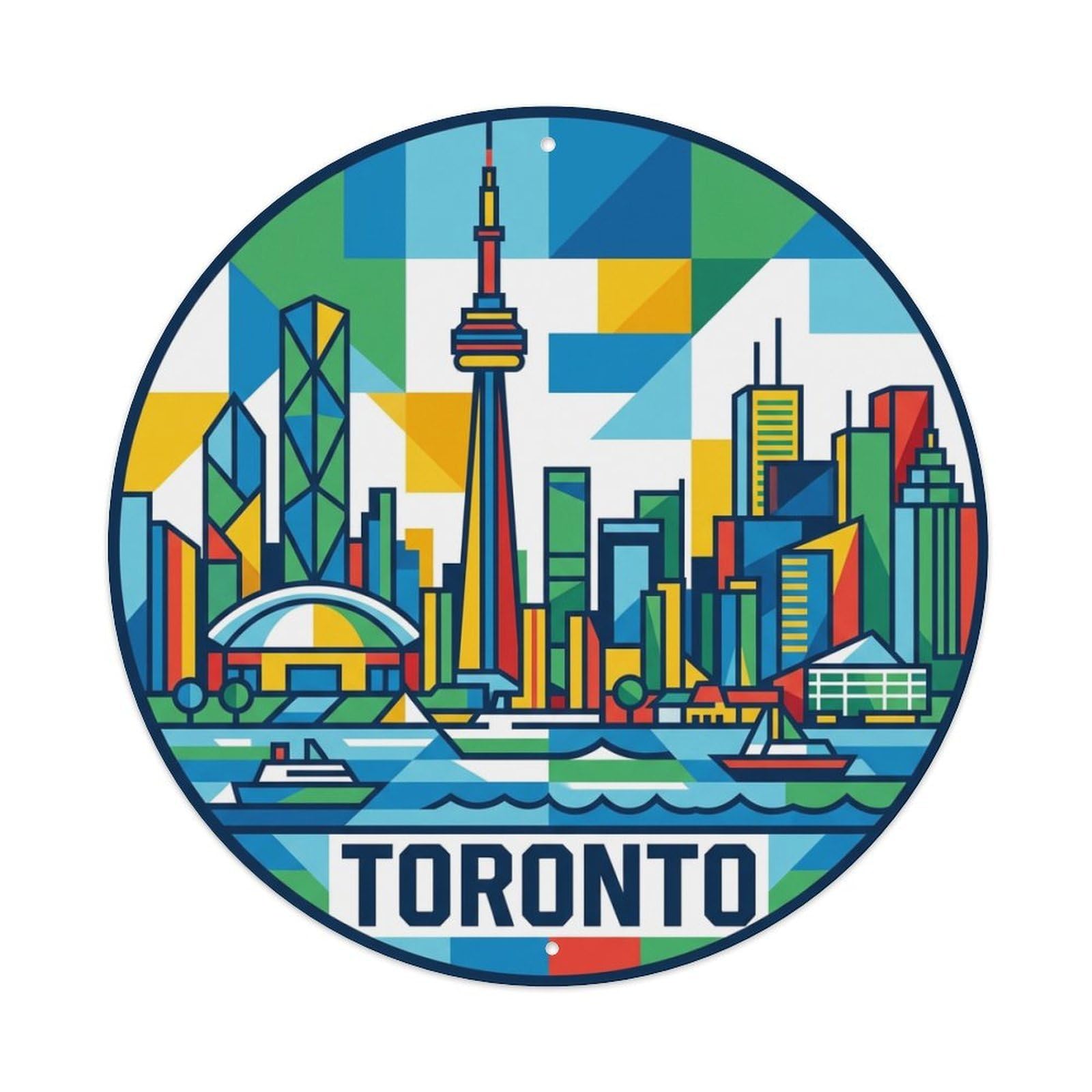 Retro Travel Canada Toronto Metal Tin Sign