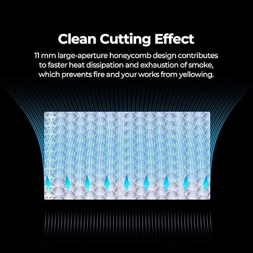 Miniatura 9 de Creality Mesa de trabajo de panal de abeja de 19.685 x 19.685 in, cama de panal láser para grabador láser, mesa de corte de panal de aluminio para