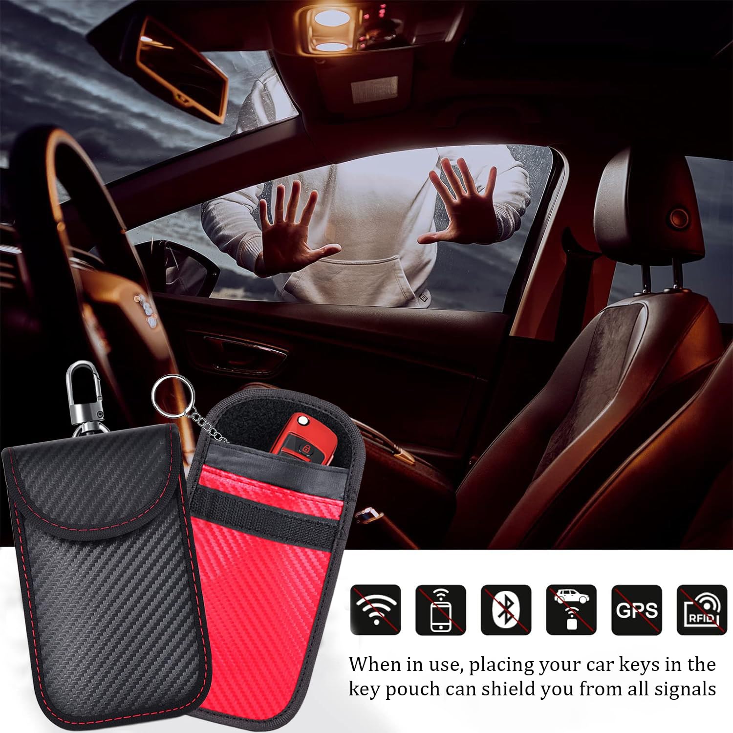 Mini Custodia Con Blocco RFID Per Chiavi Portatili Dell'auto, Custodia Per Chiavi Auto Anti-RFID