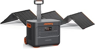 Jackery Solar Generator 3000 PRO 500WX, 3024Wh Power Station with 500W Solar Panels, Fast Charging in 2.4 Hours, Intelligent BMS, 2xPD 100W Ports for RV Outdoor Camping & Power Outages Black, Orange