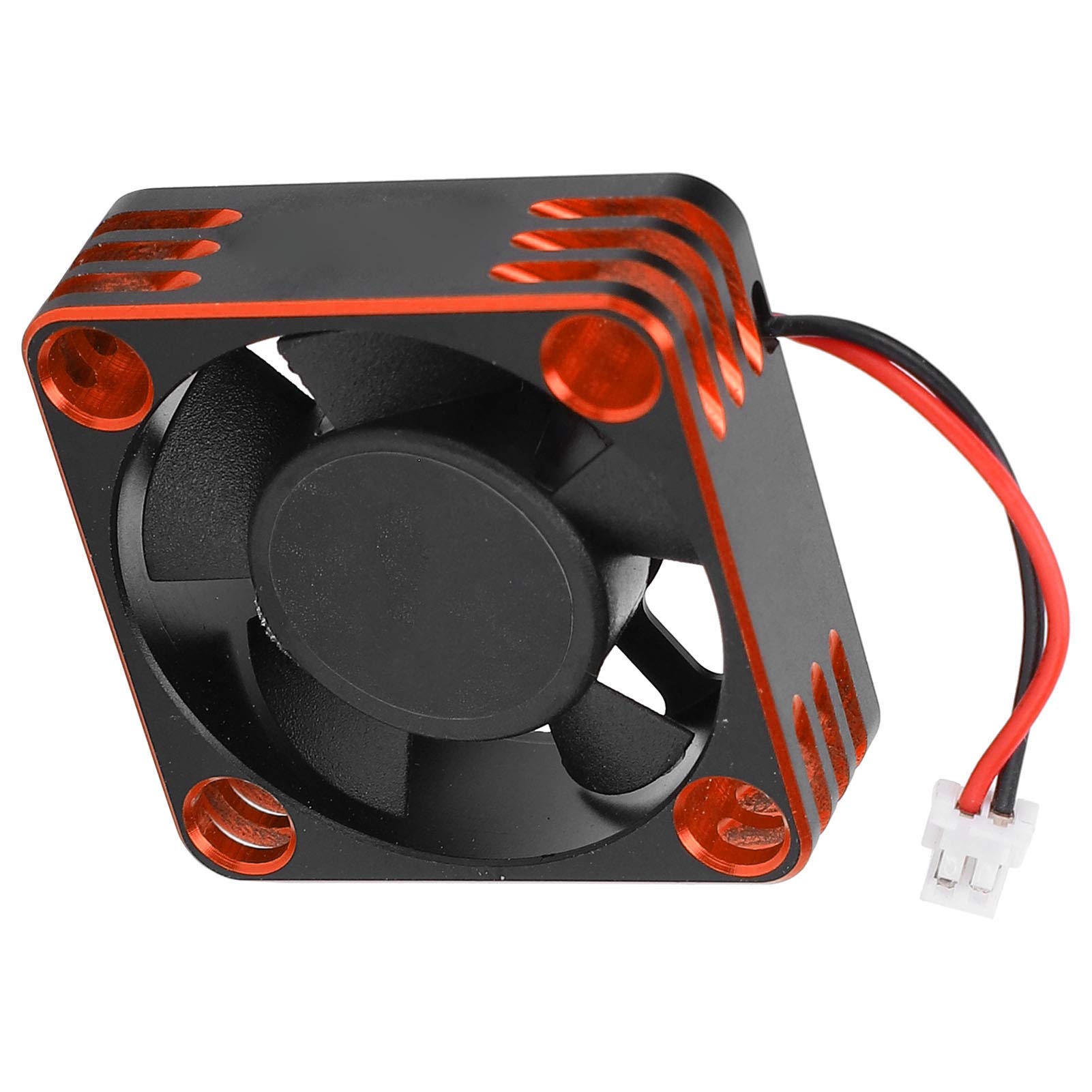 Piezas RC, Ventilador de Refrigeración con Control Remoto 30 X 30 Mm 28000 RPM Ventilador de Refrigeración ESC de Motor de Alta Velocidad para Coche RC 1:8 1:10 :12 con Conector (naranja negro)